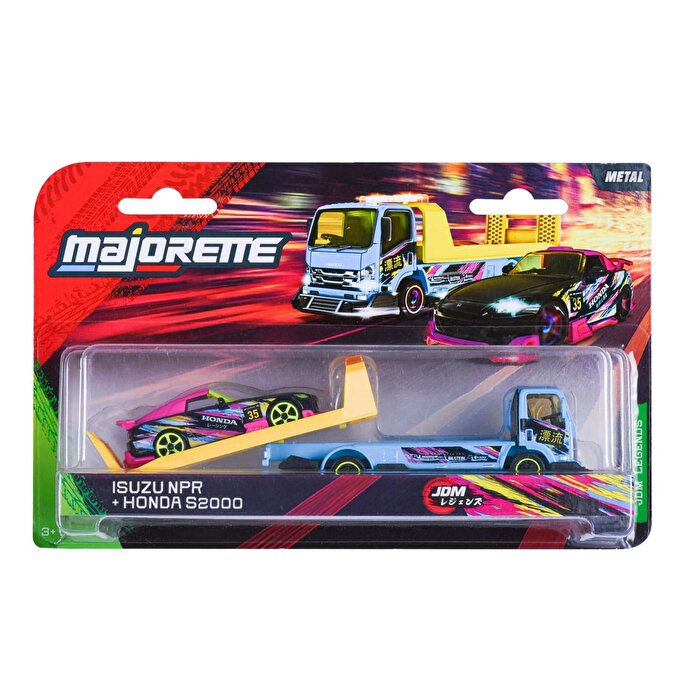 Majorette JDM Legends Tuning Transporter Isuzu NPR + Honda S2000