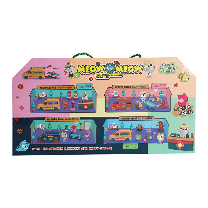Meow Meow Kırmızı Sesli Işıklı Ambulans Oyun Seti Seri 2
