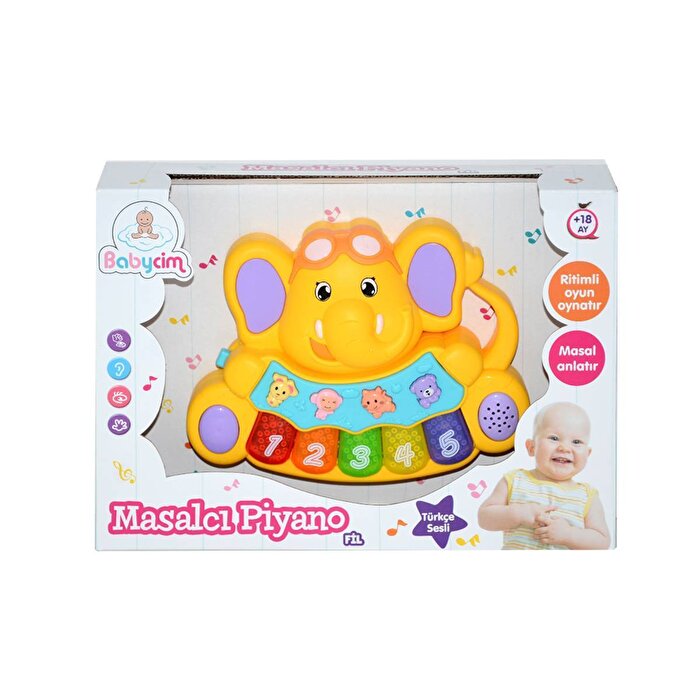 Türkçe Fil Masalcı Piyano Sarı