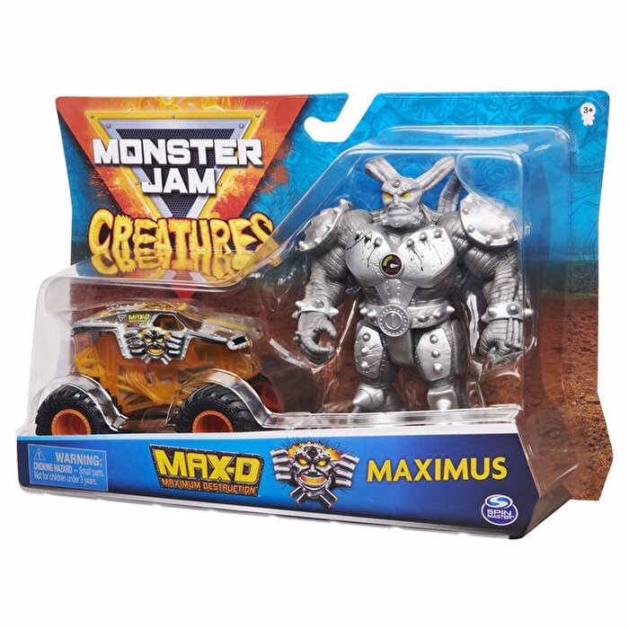 Monster Jam 1:64 Ölçekli Canavar Kamyon ve Maximus Gri