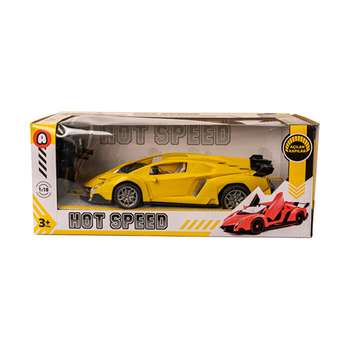 1:18 Full Fonksiyon Uzaktan Kumandalı Araba Sarı