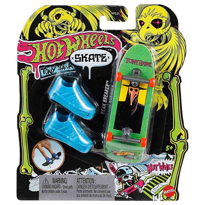 Hot Wheels Skate Neon Temalı Parmak Kaykay ve Ayakkabı Paketi Beak Breaker HVK45