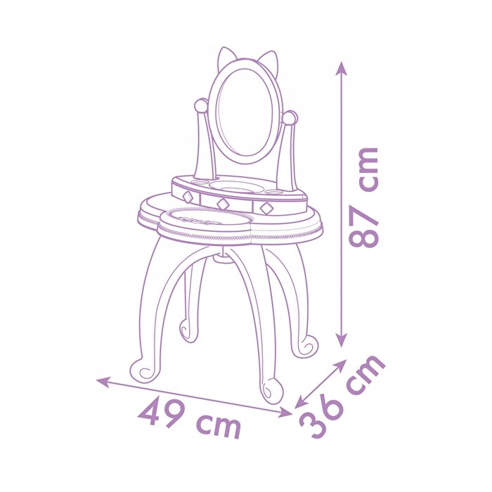 Gabby Dollhouse 2'si 1 Arada Ayarlanabilir Ayna Seti