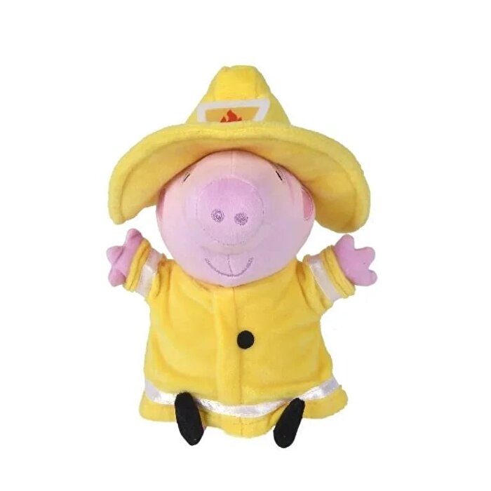 Peppa Pig Kostümlü Peluş İtfaiyeci Peppa