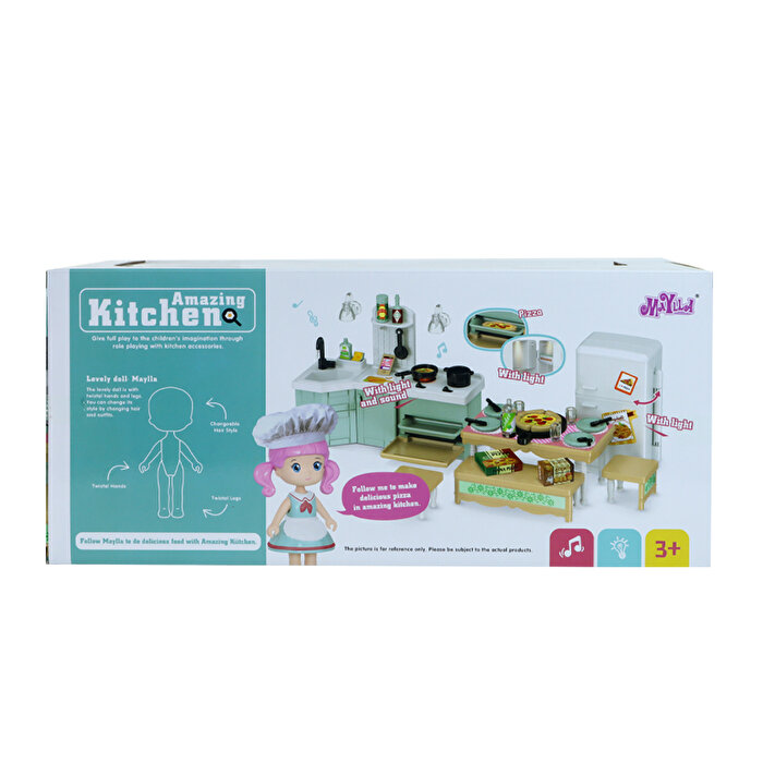 Mini Dünya Sesli Mutfak Seti Sarı Saçlı