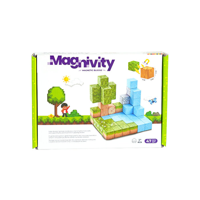Magnivity Orman Temalı Manyetik Bloklar Kutu 47 Parça