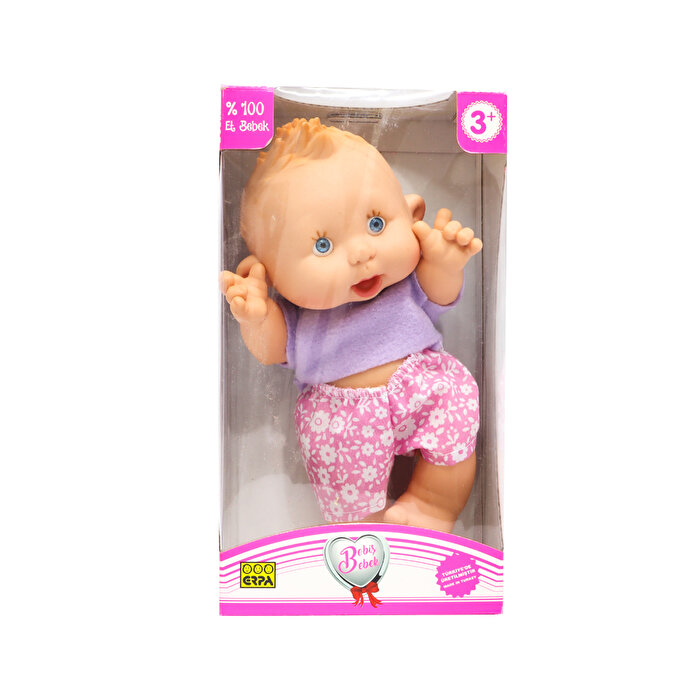 Bebiş Et Bebek Tekli Kutu Mor Tişörtlü Pembe Pantalonlu