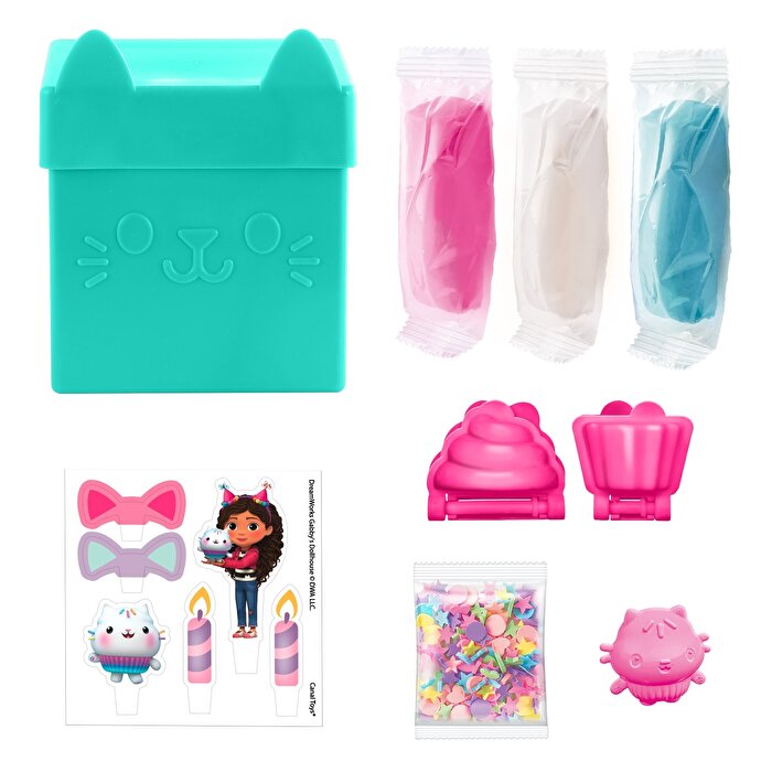 Gabby's Dollhouse Gi̇zemli̇ Kedi̇ Kutusu Make Clay Cupcakes