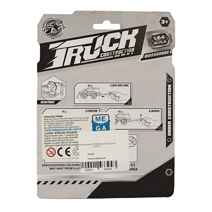 Anahtarlı Bas Gitsin İnşaat Araçları Kamyon