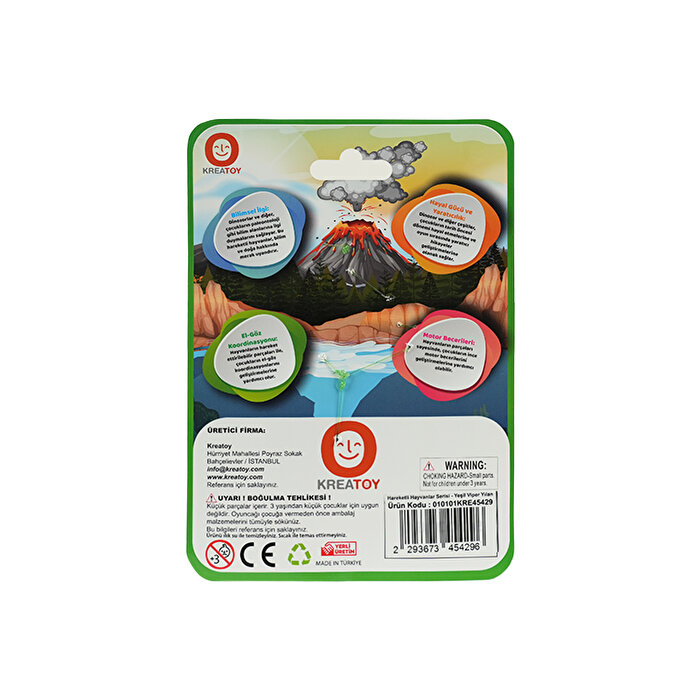 Hareketli Hayvanlar Serisi Yeşil Viper Yılan