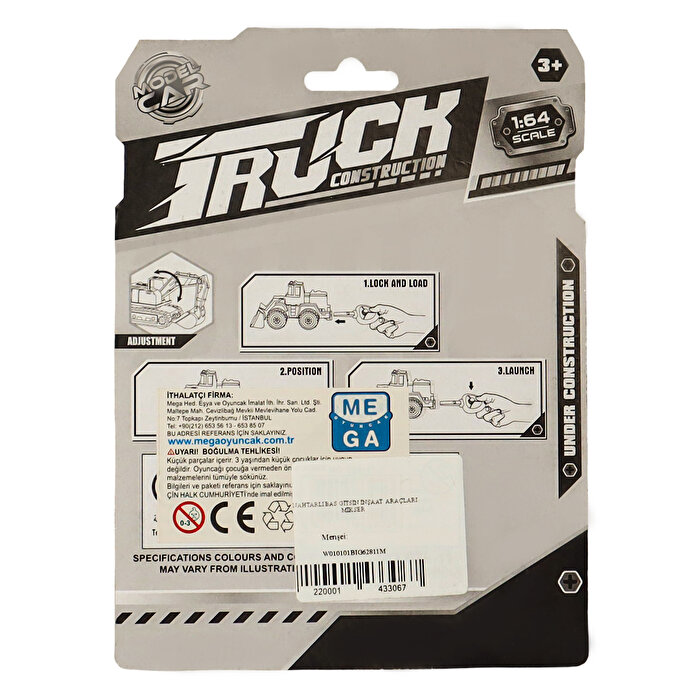 Anahtarlı Bas Gitsin İnşaat Araçları Mikser