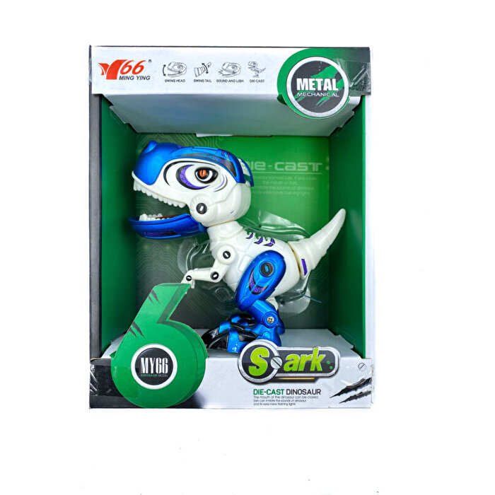 Işıklı ve Sesli Die Cast Mavi Dinozor