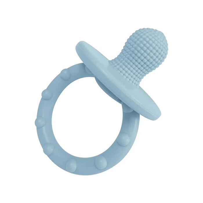 Emzik Şeklinde Silikon Diş Kaşıyıcı Mavi