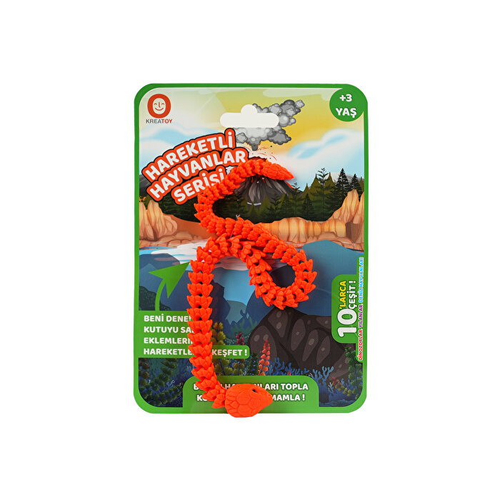 Hareketli Hayvanlar Serisi Turuncu Çıngıraklı Yılan