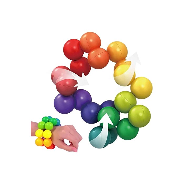 3D Gökkuşağı Renkli Plastik Eğitici Dekompresyon Toplar