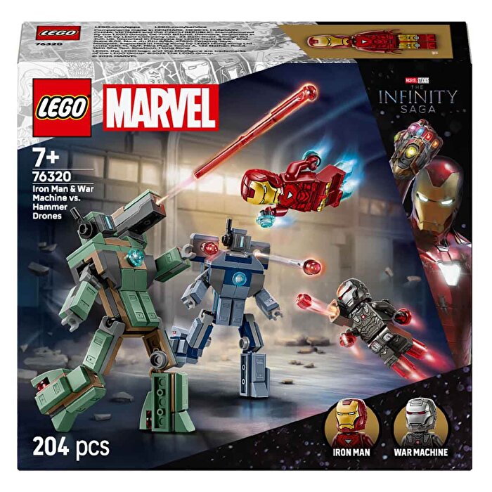 LEGO Marvel Iron Man ve War Machine Hammer İnsansız Hava Araçlarına Karşı 76320