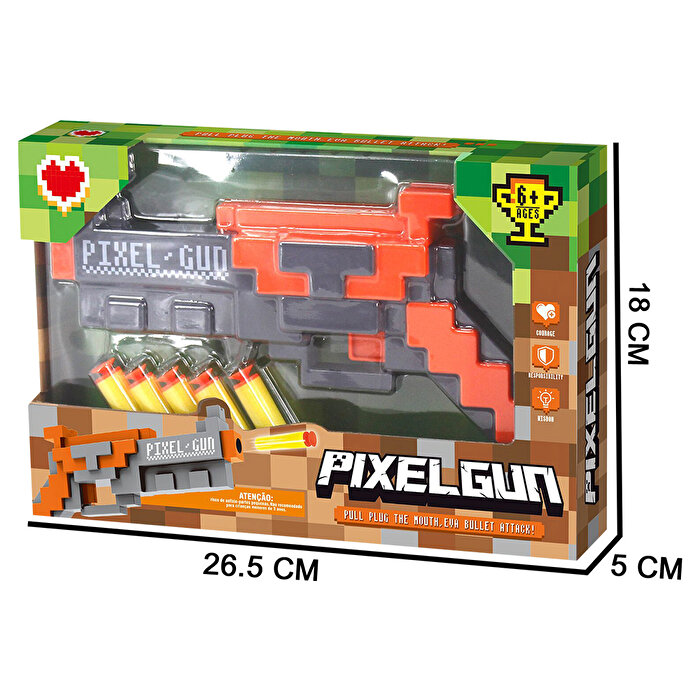 Pixel Gun Dart Atan Tabanca Turuncu 26 Cm