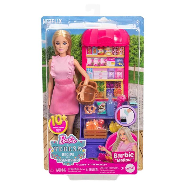 Barbie ve Teresa'nın Dostluk Tarifi Malibu Markette Bebek ve Oyun Seti JCT05