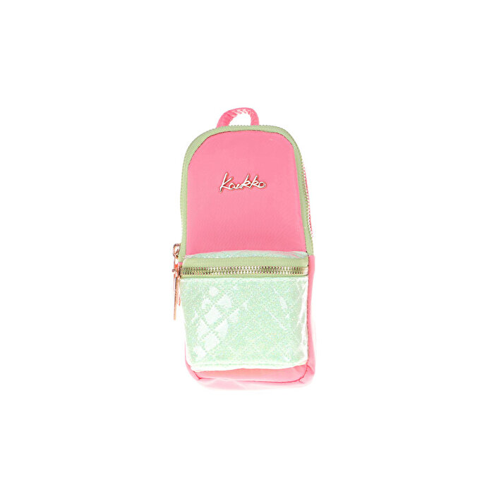 Kaukko Bright Üç Gözlü Pembe Kalem Çantası