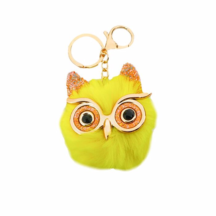 Baykuş Peluş Anahtarlık Sarı