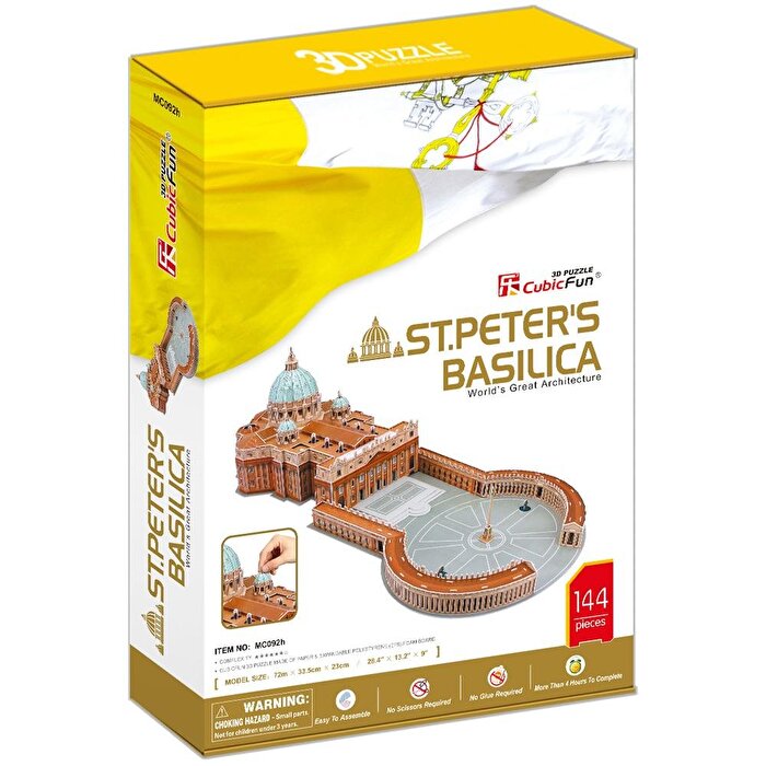 Cubic Fun 3D Puzzle 144 Parça St. Peters Basilica Vatikan İtalya