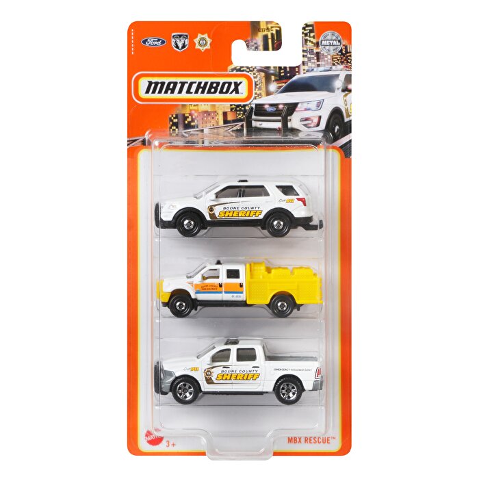 Matchbox Üçlü Araba Seti MBX Rescue GWF80