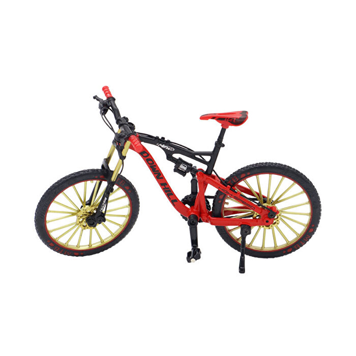 1:10 Die Cast 6A Siyah Dağ Bisikleti Kırmızı Sele