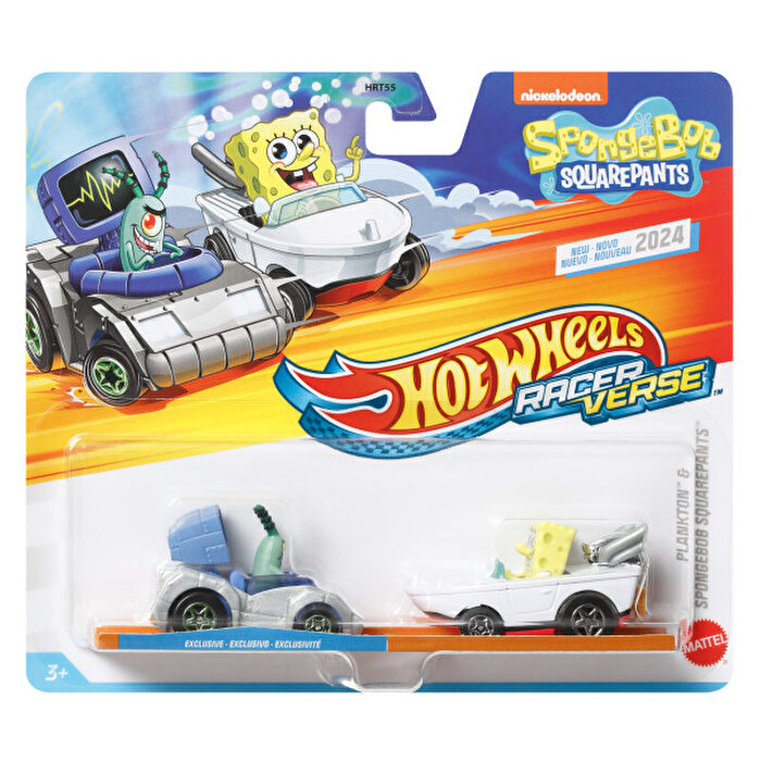 Hot Wheels RacerVerse İkili Arabalar Plankton & Spongebob Squarepants HRT85