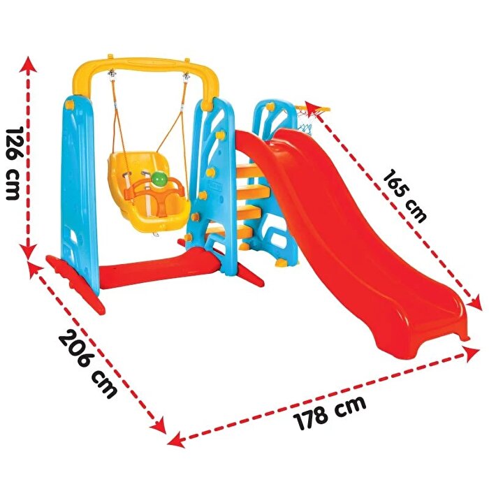 Pilsan Şirin Kaydırak ve Salıncak Seti