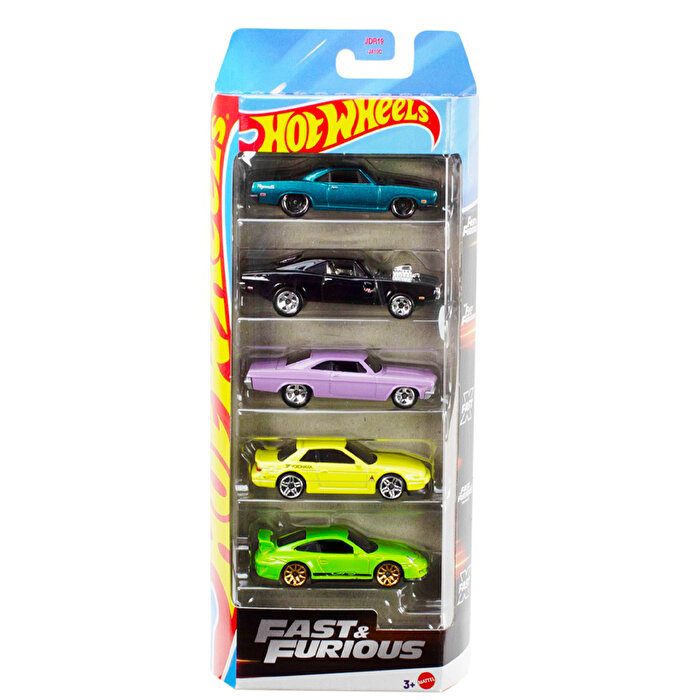 Hot Wheels Beşli Araba Seti Fast & Furious JBJ80