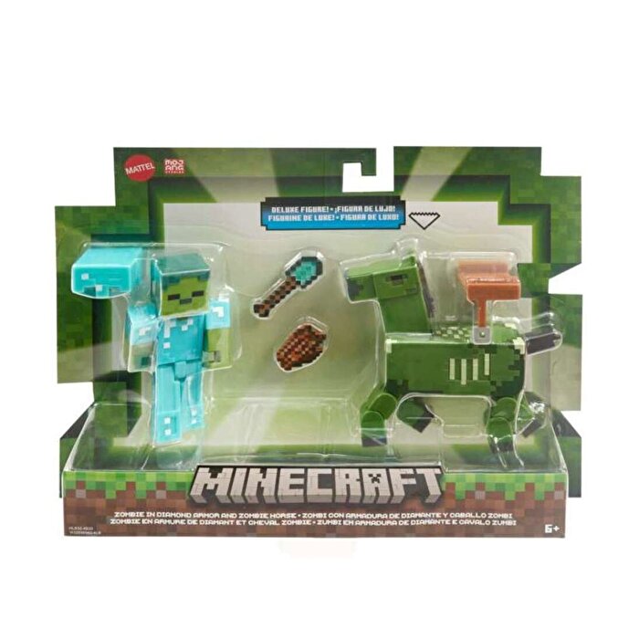Minecraft İkili Paket Zombie in Diamond Armor and Zombie Horse HLB32