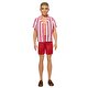 Barbie Ken 60. Yıl Bebeği Siyah Şortlu Desenli Ceketli GRB44