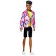 Barbie Ken 60. Yıl Bebeği  Kırmızı Şortlu Çizgili Gömlekli GRB42