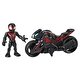 Marvel Super Hero Adventures Mega Mini Figür ve Motosiklet Kaptan Amerika E6262