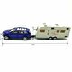 1:48 Ölçekli Die Cast Karavanlı Araç MK1021 Kırmızı