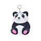 Büyük Squeeze Anahtarlık Yuvarlak Panda