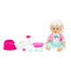 Baby Luna Altını Islatan Yemek Setli̇ Bebek Ay Yıldızlı Pembe Elbi̇se
