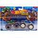 Hot Wheels Monster Trucks Güçlü İkili 1:64 Arabalar Tri To Crush-Me vs Baja Buster HLT66